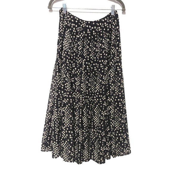 Jones New York Dresses & Skirts - Jones New York Ruffle Midi Skirt Monochrome Black and White